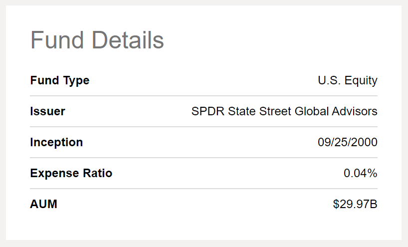 SPYG(S&P500성장) ETF의 상세정보(ETF시작일, 수수료 등)